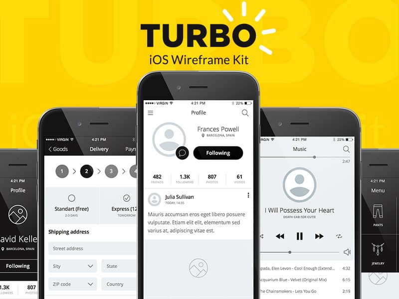 Turbo iOS Wireframe