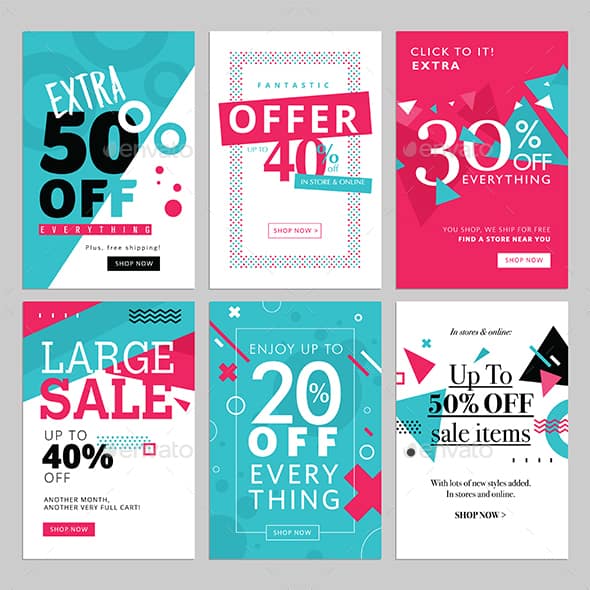 Social Media Promotional banners Templates